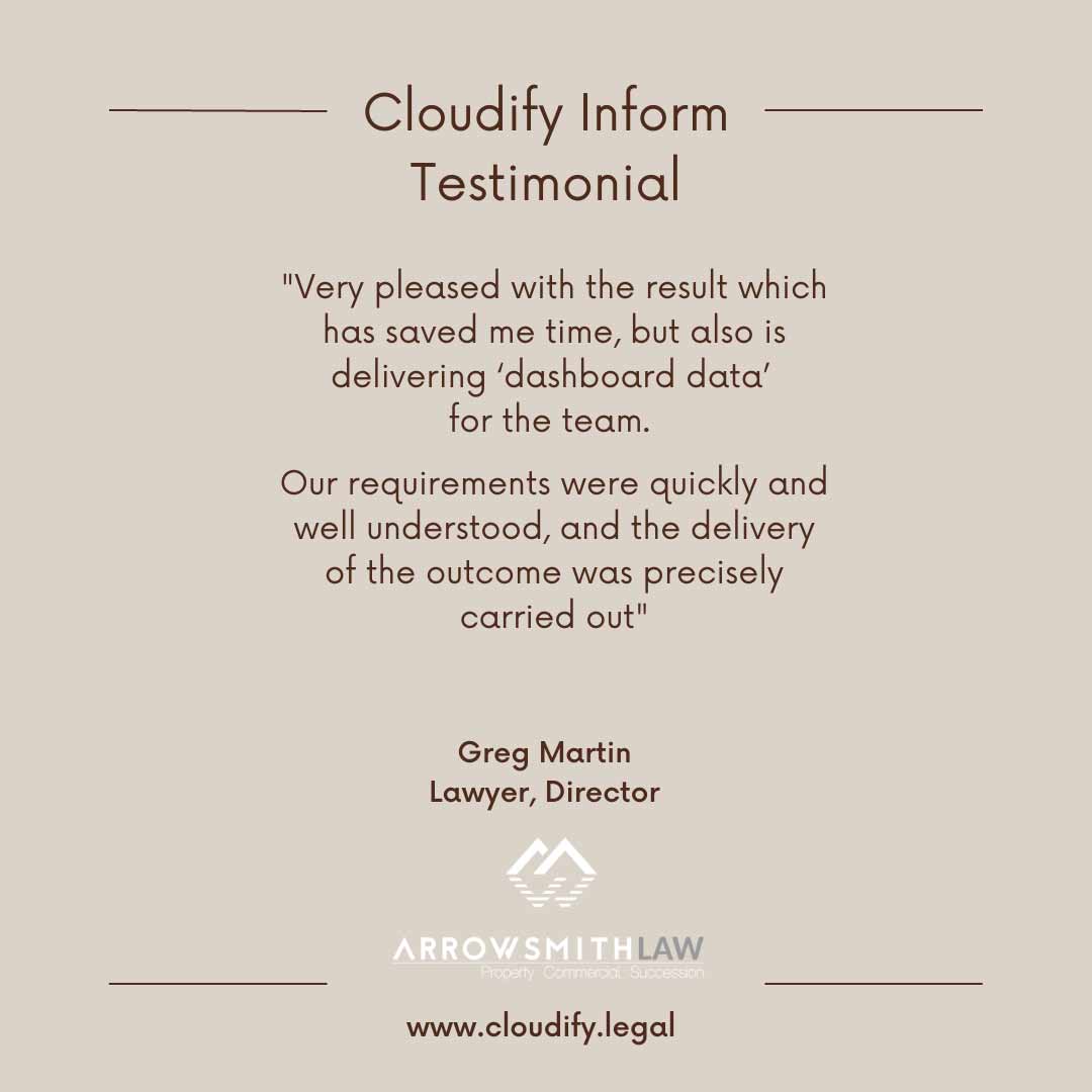 Cloudify Inform Testimonial