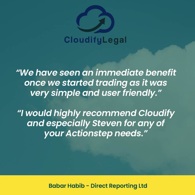 Cloudify Legal - Testimonial